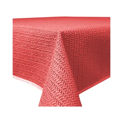Produktbild von Garten Tischdecke Outdoor PVC rechteckig 130x160 cm Rot Terrasse Balkon rutschfest wetterfest