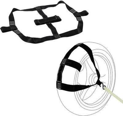 Produktbild von Robuste Spannbänder für Motorradhinterrad mit Befestigungssystem Schwarz