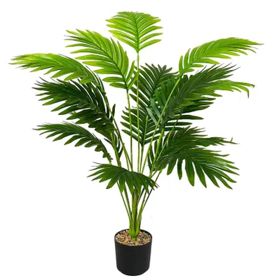 Image de Palmier Areca artificiel, grande plante tropicale artificielle, plantes tropicales réalistes, plantes en pot artificielles pour l'intérieur et l'extérieur, maison, bureau, jardin, décoration moderne (80 cm, vert)