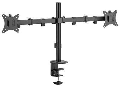 Produktbild von Equip Tischhalterung 17"-32"/2TFT 360° H.verst. 9Kg schwarz lite Retail
