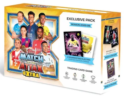 Zdjęcie produktu dla Topps UCC Trading and Collectible Card Game Match Attax Extra 2026  Exclusive Pack (84 karty)