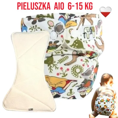Imagen del producto de Pañales reutilizables todo en uno NappiMe, fabricados con bambú de color blanco puro