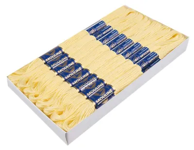 Produktbild von 24 Docken Stickgarn je ca. 8m / Sticktwist 100% Baumwolle Stickerei verschiedene Farbwahl, Farbe :1122 hellgelb