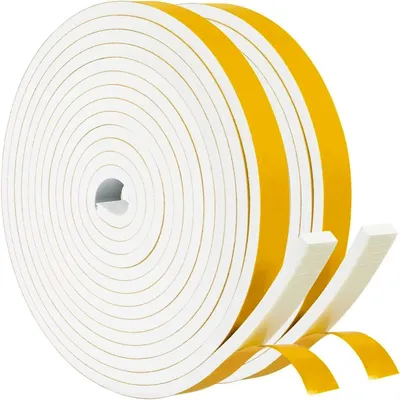Produktbild von Dichtungsband Selbstklebend 10mm x 6mm, 8m, für Türen und Fenster, Wasserdicht, Staubdicht, Weiß
