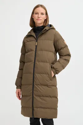 Produktbild von NORTH BEND NBElla Damen Steppmantel Winterjacke Outdoorjacke atmungsaktiv wasserdicht winddicht mit Kapuze Reißverschlusstaschen TPU-Membran