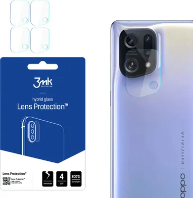 Produktbild von 3mk Hybridglas Lens Protection für Oppo Find X5 Kamera Objektiv Kameralinse 0,16mm 6H (4 Stück)