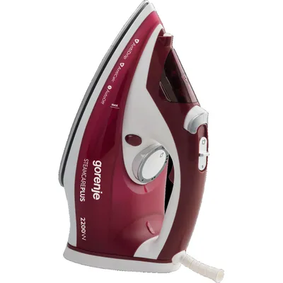 Obrázok produktu pre Gorenje SIH2200RBC, Naparovacia žehlička, Keramická žehliaca plocha, 2,5 m, 90 g/min, Červená, 30 g/min