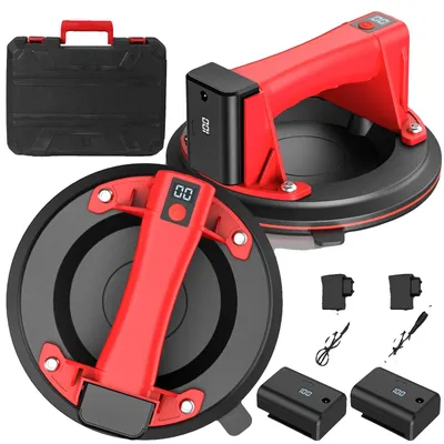 Immagine prodotto di Aspiratore per piastrelle, portata 200 kg, display intelligente, rosso 2 pezzi