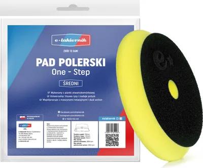 Produktbild von Polierpad Medium 150mm mit Klett 125mm Schwammscheibe e-lakiernik