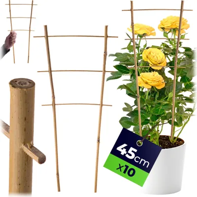 Produktbild von KADAX Rankgitter aus Bambus, 45 x 23 cm, 10 Stück, Rankhilfe für Pflanzen, Pflanzengitter, Kletterhilfe & Pflanzstütze für Zimmerpflanzen & Kletterpflanzen