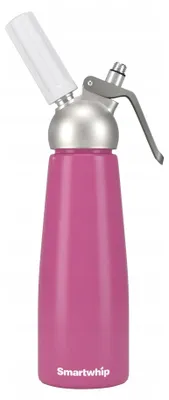 Produktbild von Sahnespender 500 ml aus Aluminium – Pink, mit 3 Garniertüllen und Reinigungsbürste