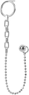 Produktbild von styleBREAKER Damen Single Ear Ohrstecker Set mit Kette und Ring, Ohrringe, 2 Stecker, Ohrschmuck 05090043