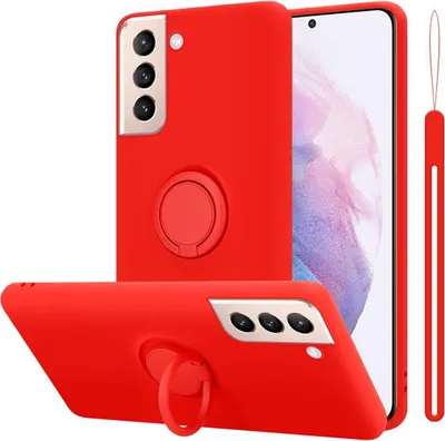 Immagine prodotto di Cadorabo custodia per Samsung Galaxy S21 PLUS custodia protettiva in rosso custodia per telefono cellulare TPU custodia cover