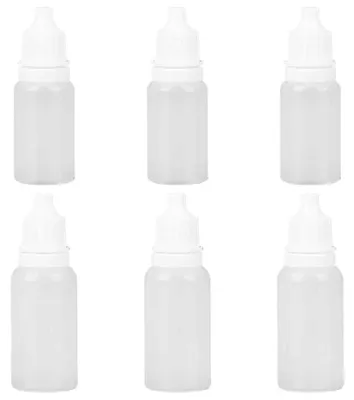 Productafbeelding van Druppelflessen, 6 stuks lege flessen voor vloeistoffen, 10/15 ml, met plastic druppelaar
