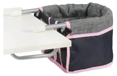 Obrázek produktu pro Sedátko ke stolu pro panenky melange šedá-navy