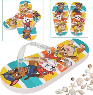 Produktbild von Paw Patrol Chase Rubble Marshall farbenfrohe Flip-Flops für Jungen 33-34 EU