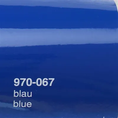 Produktbild von (25€/m²) Oracal 970RA Autofolie 067 Blau Glanz Folie 152 cm Breite Laufmeterware gegossene Auto Folie selbstklebend