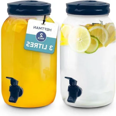 Zdjęcie produktu dla Zestaw z dystrybutorem wody do lodówki z funkcją gazowania – 3-litrowy dystrybutor zimnej wody – idealny do lodówki – niebieski