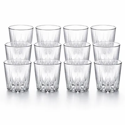 Produktbild von 12 st. Schnapsgläser 50 ml – Klare Vodkagläser mit geschliffenem Design