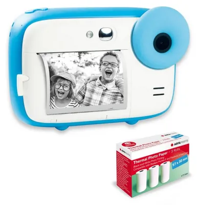 Produktbild von AGFA Photo Realikids Instant Cam + 3 Rollen Thermopapier, ATP3WH – Sofortbildkam