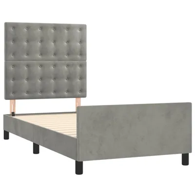 Obrázok produktu pre vidaXL Rám postele bez matraca svetlosivý 90x190 cm zamat