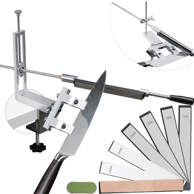 Messenslijpsysteem 360° Doppelklemm-System, 4 Diamant- + 2 Wassersteine