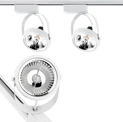 Produktbild von LUMILED LED Schienenreflektor 1-Phasen-Strahler Dreh- und schwenkbarer Spot, Deckenstrahler, Deckenleuchte, GU10 Fassung 230V 360° 180° verstellbar