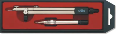 Produktbild von Zirkel - Zirkelkasten 2-teilig Zirkel- Druckbleistift Set , im Kunststoffkasten
