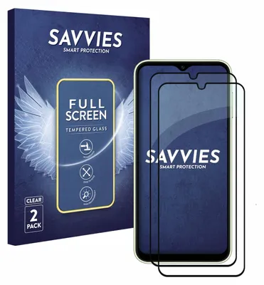 Produktbild von 2x Savvies Xtreme Glass 2.5D Full Cover Schutzglas für Samsung Galaxy A14 4G / 5G Full Screen (schwarz)