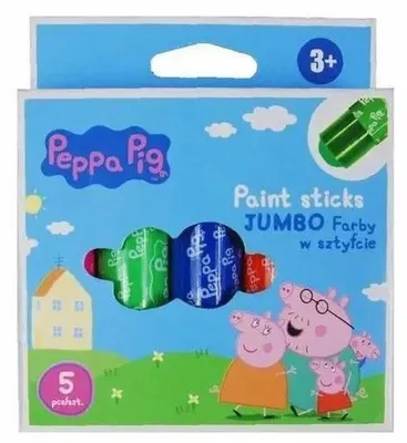 Imagen del producto de Lápices de colores Jumbo, 5 colores, diseño de Peppa Pig, marca Astra