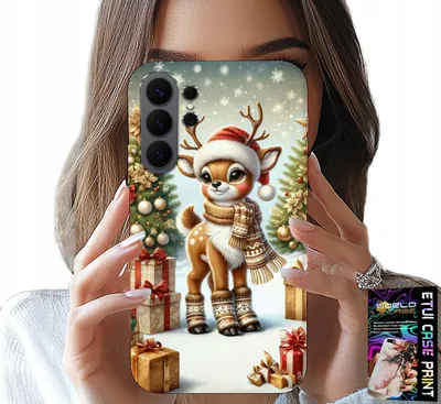 Produktbild von Etui Do Samsung Galaxy S26 Ultra - Renifer, Wzory Bożonarodzeniowe + Szkło
