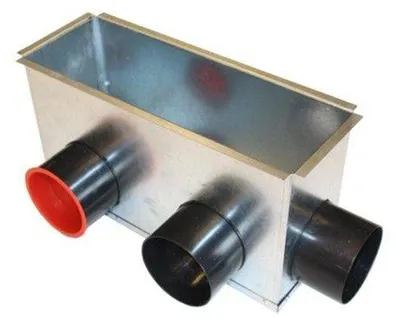 Produktbild von 4-fach Luftanschlusskasten Zu- und Abluftgitter DN 50 mm 305 mm x 102 mm