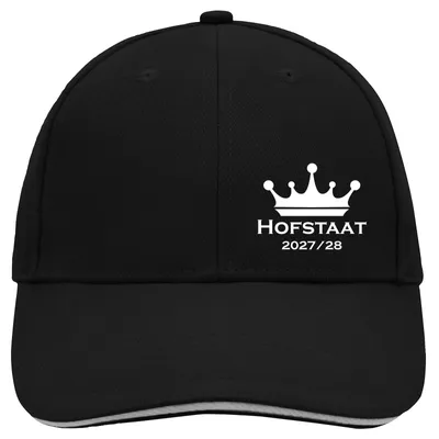 Produktbild von Huuraa Cappy Mütze Hofstaat 2027/28 Krone Schützenfest Black/Light Grey Baumwolle 6-Panel Kappe Geschenkidee