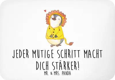Produktbild von Mr. & Mrs. Panda Kühlschrankmagnet Angst überwinden - Weiß - Geschenk, Stärke, Sicherheit, Vertrauem, positiver Spruch, Inspiration, Motivation, Pinnwandmagnet, Trost