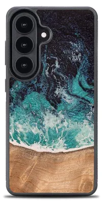 Produktbild von Holzhülle für Galaxy S26, Bewood Unique Dream Island, Blau-Braun