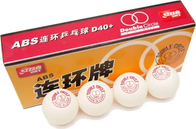Produktbild von Tischtennisbälle DHS Double Circle D40+ 10 Stück weiß