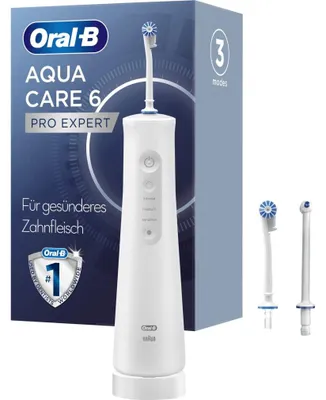 Produktbild von Oral-B AquaCare 6 Pro-Expert, 0,15 l, Weiß, Kabellose Munddusche, Rotierende Zahnbürste, Oxyjet, Berührung