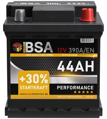 Produktbild von BSA Autobatterie 12V 44AH 390AEN Starterbatterie ersetzt 45Ah 50Ah 46Ah 40Ah