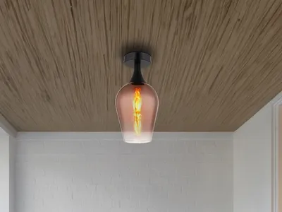 Produktbild von Kleine ausgefallene LED Deckenleuchte für Wohnzimmer, Lampe über Esstisch, Ø15cm