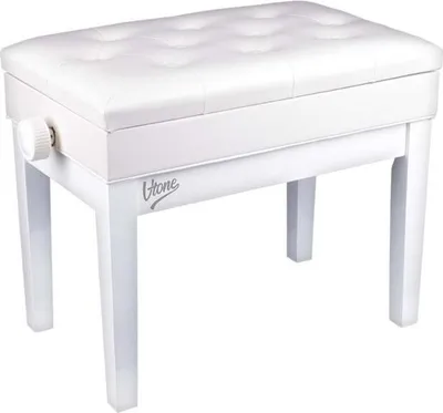 Image de Banc V-TONE 2 WH - Banc de piano avec rangement, BLANC