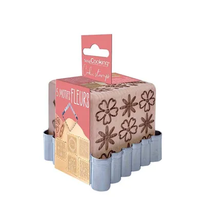 Produktbild von Holzstempel + Ausstecher für Blumenkekse
