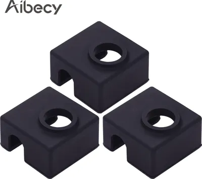 Zdjęcie produktu dla Aibecy – zestaw 3 sztuk silikonowych osłon grzewczych do głowicy MK9 oraz silikonowy blok ochronny – kompatybilny z drukarkami 3D Creality Ender 3, Ender 3 Pro, Ender 5, CR-10, 10S, S4, S5 oraz Anet A8