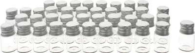 Produktbild von VBS XXL Mini Gläschen mit Schraubdeckel, 40 Stück, Ø 1,6 cm, H 2,6 cm, ca. 2,6 ml