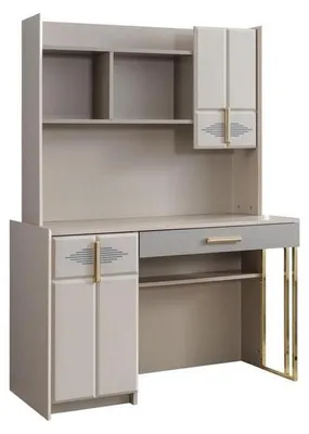 Obrázek produktu pro Béžový psací stůl, designový nábytek do dětského pokoje, dřevěný, stoly, moderní