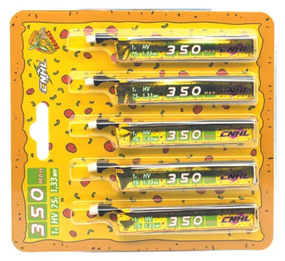Produktbild von Akkus, CNHL Pizza Serie, LiPo, 1S, 3,8V, 350mAh, 75C, BT2.0 (5 Stück)