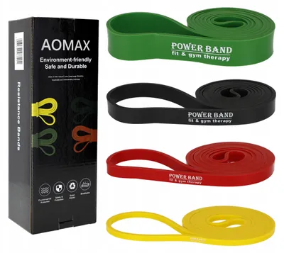 Produktbild von AOMAX Widerstandsband Set 4er Power Band Fitness & Therapie