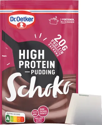 Produktbild von Dr. Oetker High Protein Pudding Schoko (58g Beutel) + usy Block