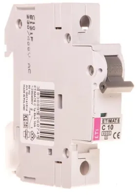 Image de Disjoncteur État 6 1P C10 - 10A - Gris RAL 7035 - Protection Électrique Sécurisée