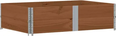 Produktbild von vidaXL Paletten-Aufsatzrahmen 2 Stk. Braun 150x100 Massivholz Kiefer