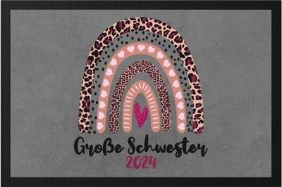 Produktbild von Große Schwester 2024 Fußmatte Sisters Beschützer Geborgenheit Liebe Familie Zusammenhalt Freude Love